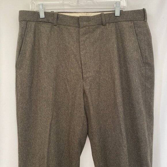 Vtg Polo Ralph Lauren Mens Wool Blend Pants Act. Sz 36x27 Brown Preppy Heritage - Picture 3 of 12